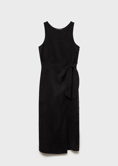 Robe Cupro Nœud Latéral - Image 1 of 4