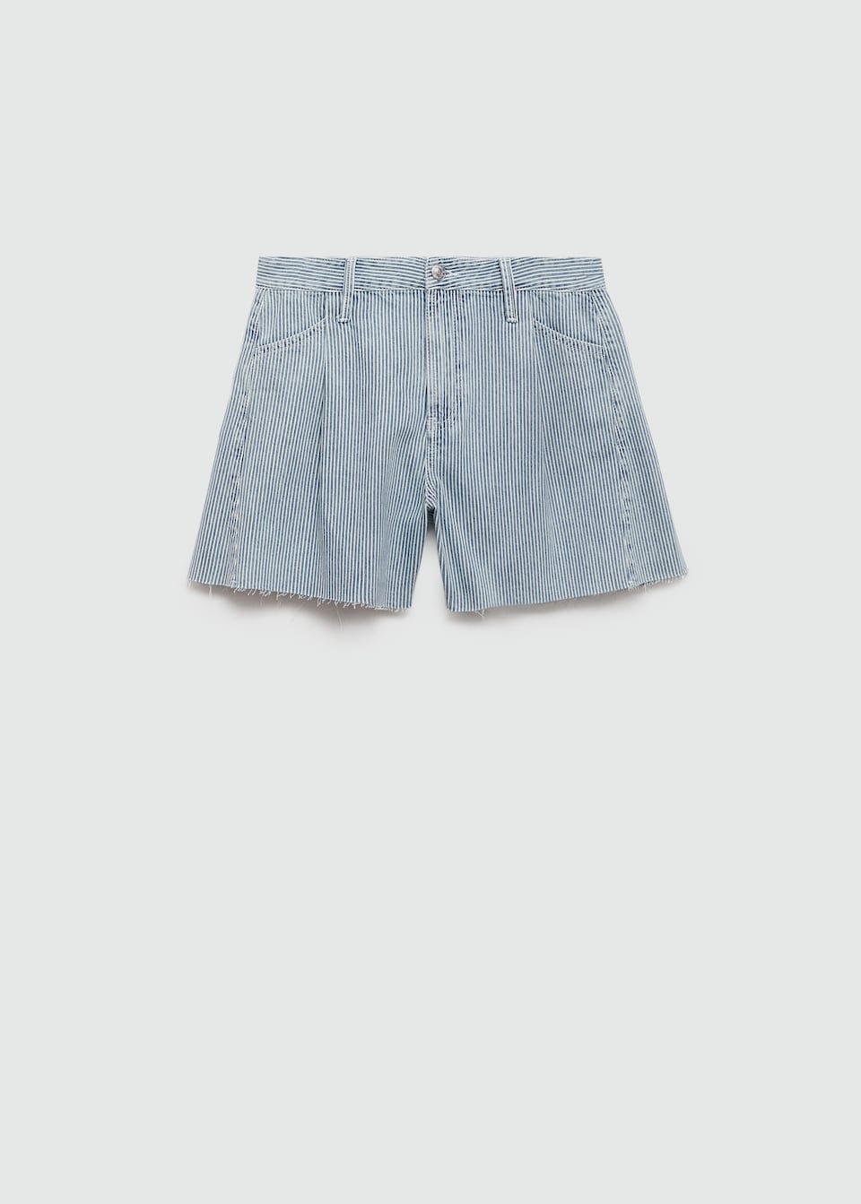 Short en Jean Imprimé Rayures - Image 1 of 4