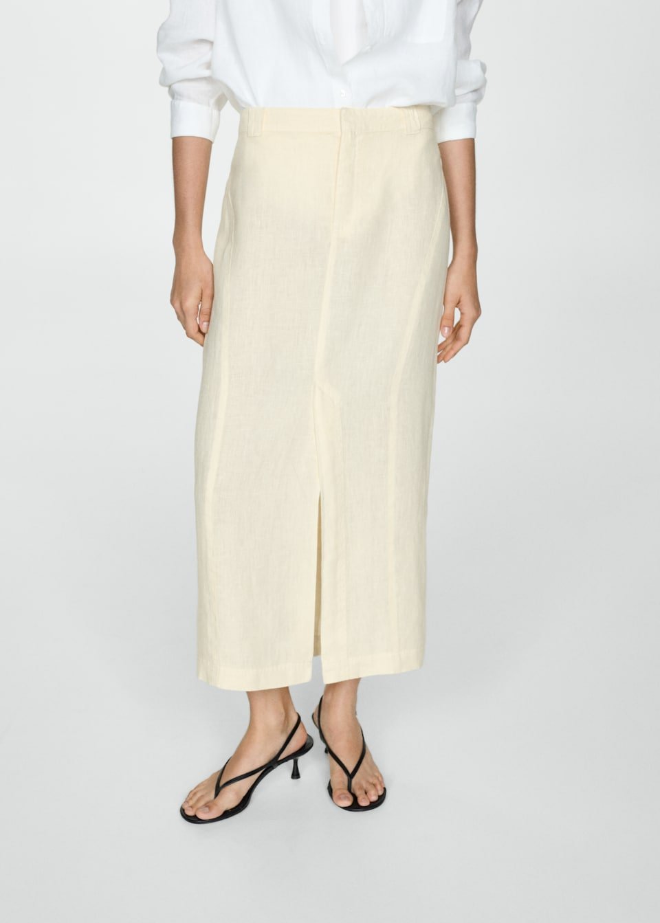 Jupe Lin Fendue - Image 1 of 4
