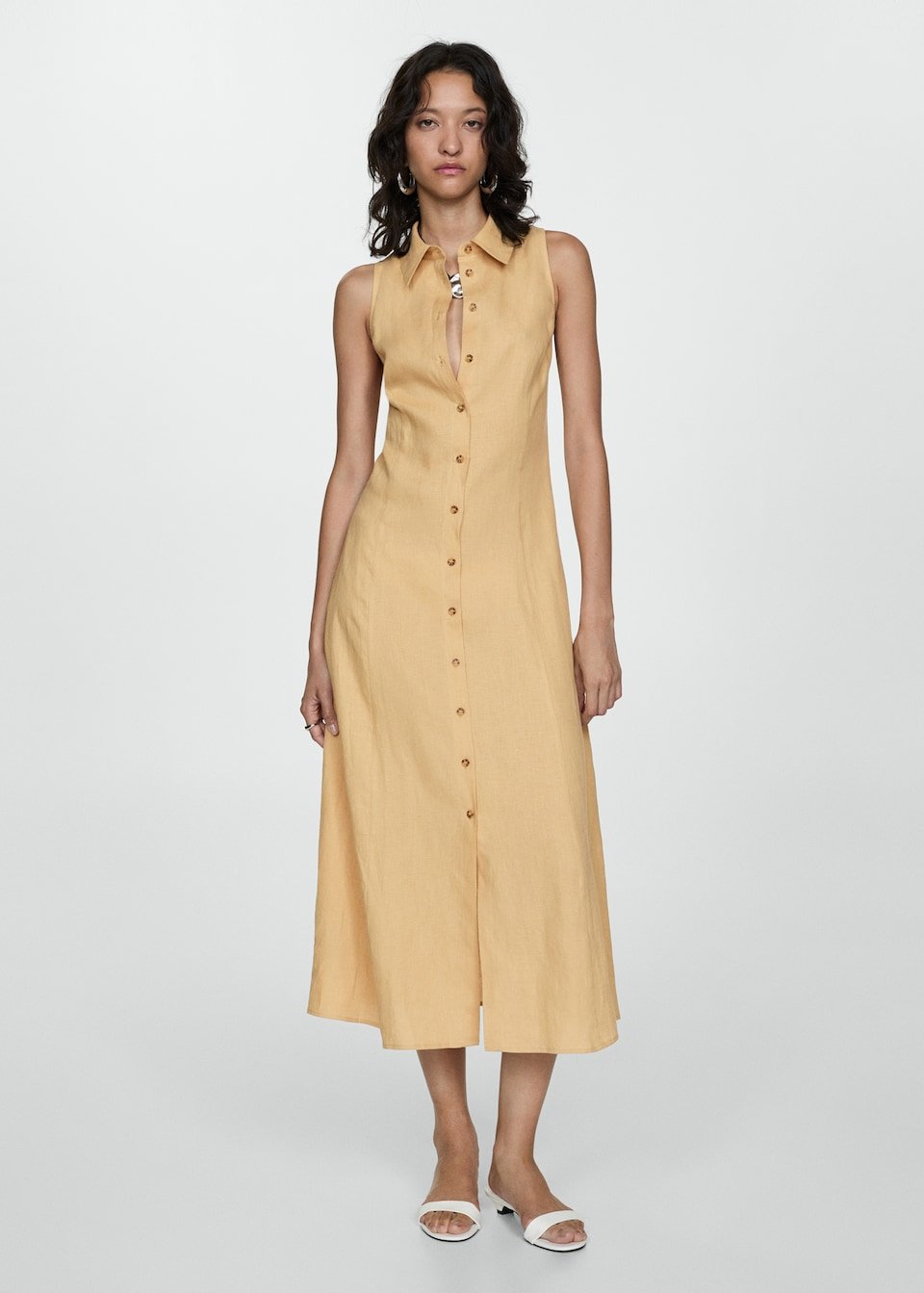 Robe Chemisier Lin - Image 1 of 3