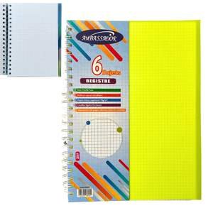 Cahier Registre 6 Sujets A4 Petit Carreaux - Image 1 of 1