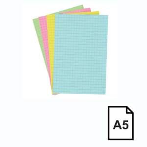 100 Fiches Bristol Couleurs Petits Carreaux A5 - Image 1 of 1