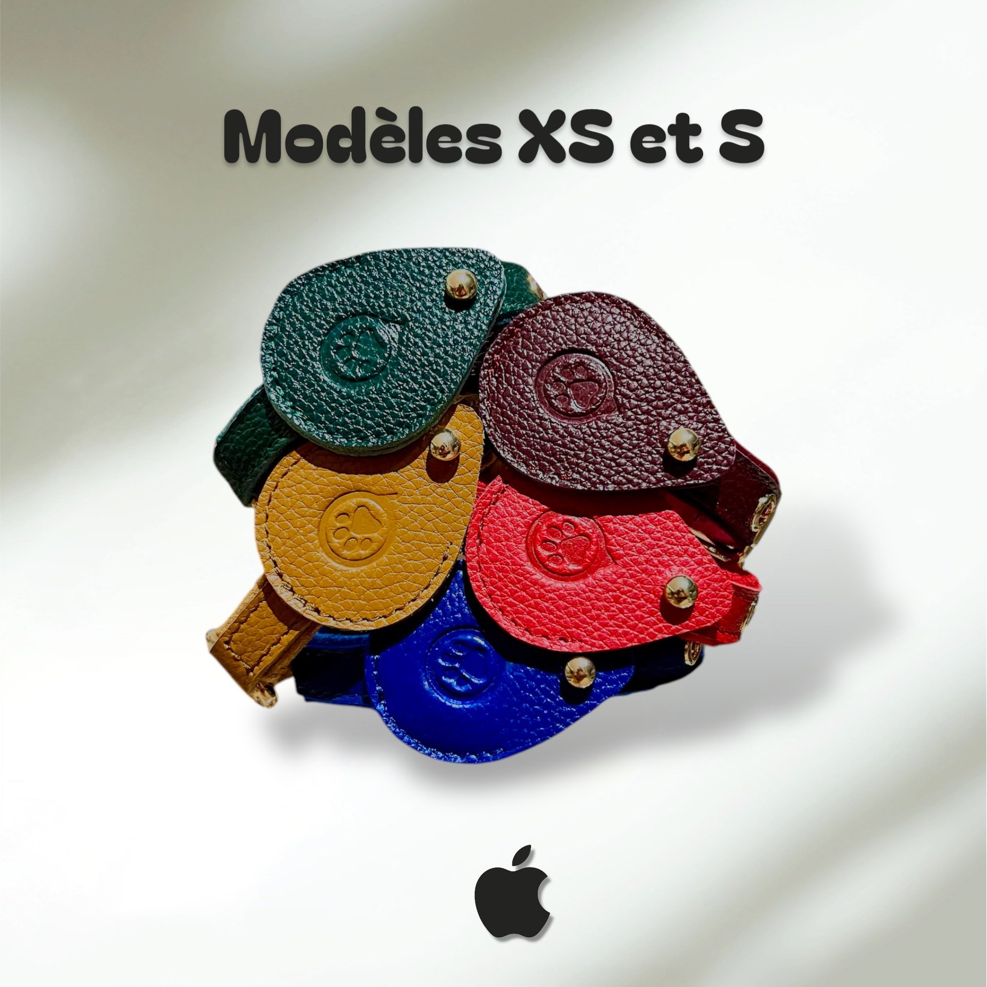 Collier en Cuir compatible AirTag - Image 1 of 1
