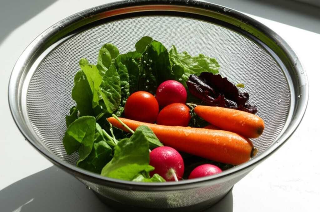 Passoire de Cuisine Ronde en acier Inoxydable – Maille Fine Professionnelle 11/24 CM - Image 1 of 3