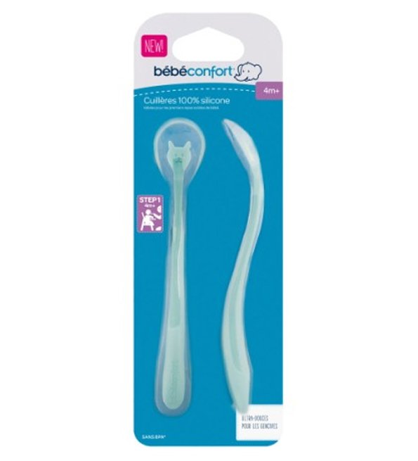 Bebe Confort - Cuillères En Silicone Douces (x2) Taille 2 (4m +) - Image 1 of 1