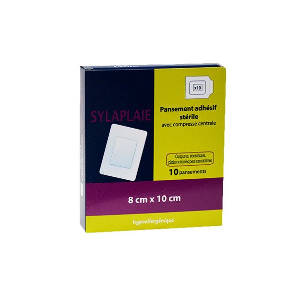 Sylaplaie Pansement Adhesif Sterile 8 Cm X 10cm 10 Pansements - Image 1 of 1