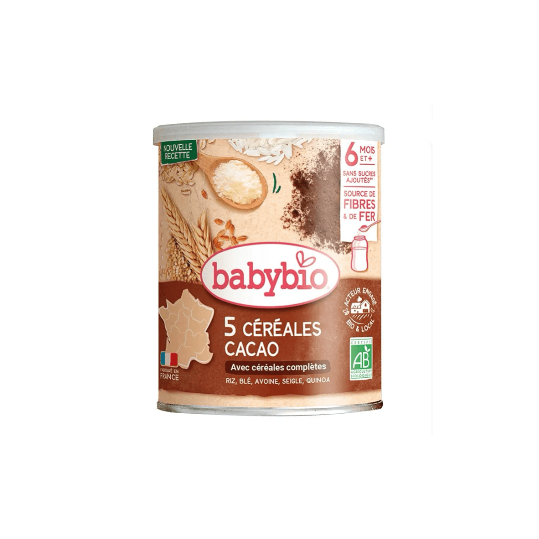 BABYBIO 5 CEREALES CACAO 220G - Image 1 of 1