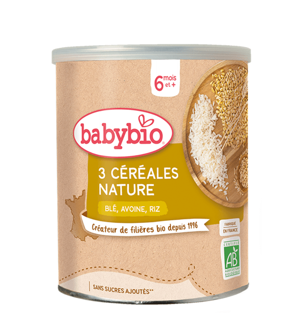 BABYBIO 3 CEREALES NATURE 220G - Image 1 of 1