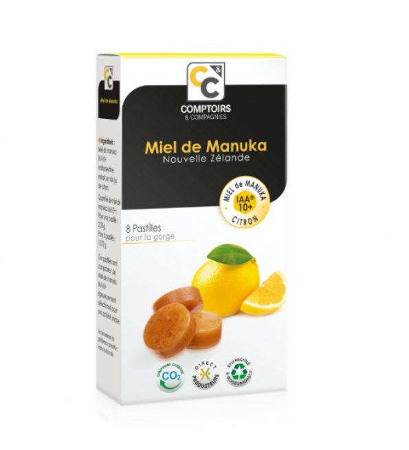 Pastilles pour la Gorge au Miel de Manuka et Citron - 8 Pastilles - Image 1 of 1