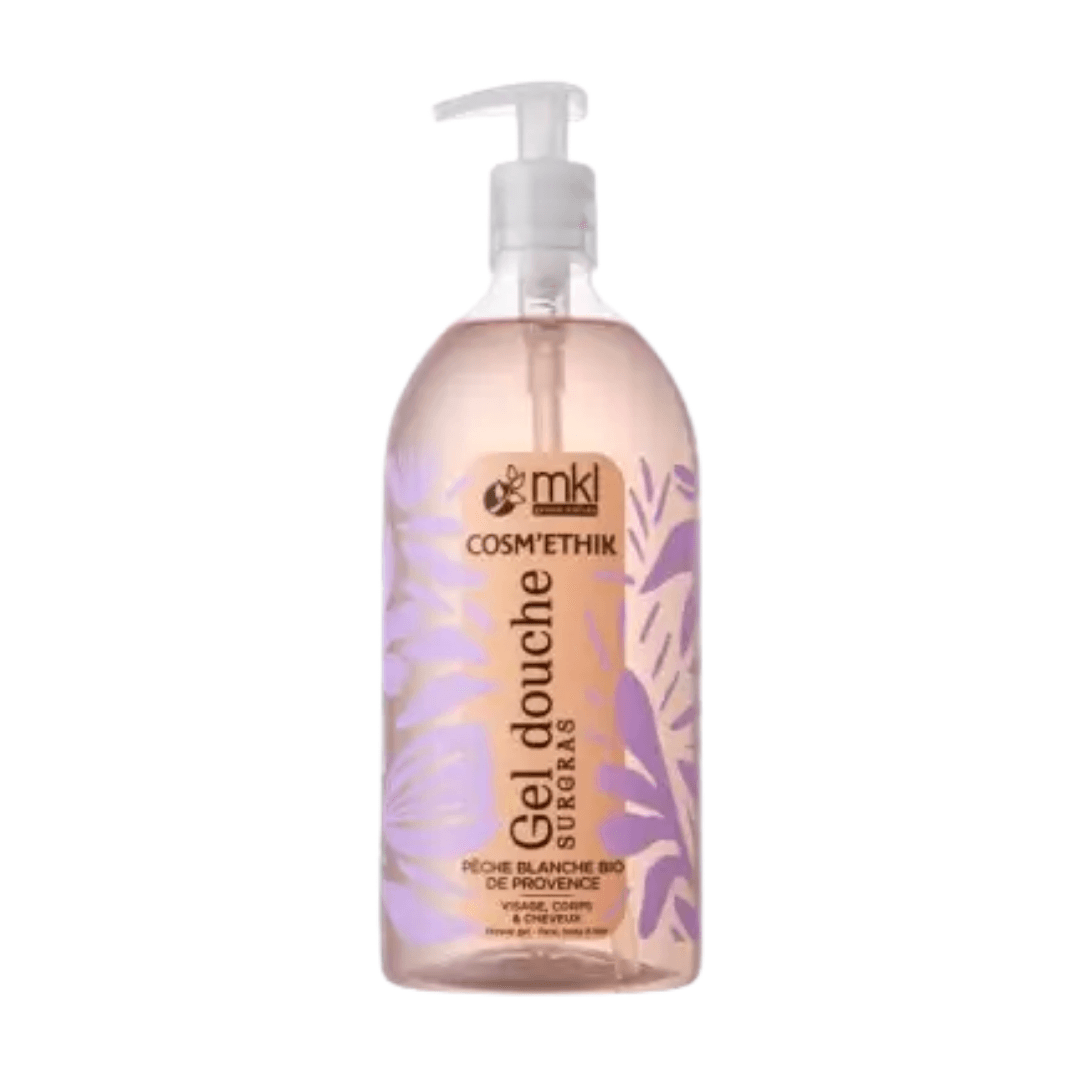 Cosm'Ethik  Gel Douche Pèche Blanche Bio de Provence 1L - Image 1 of 1