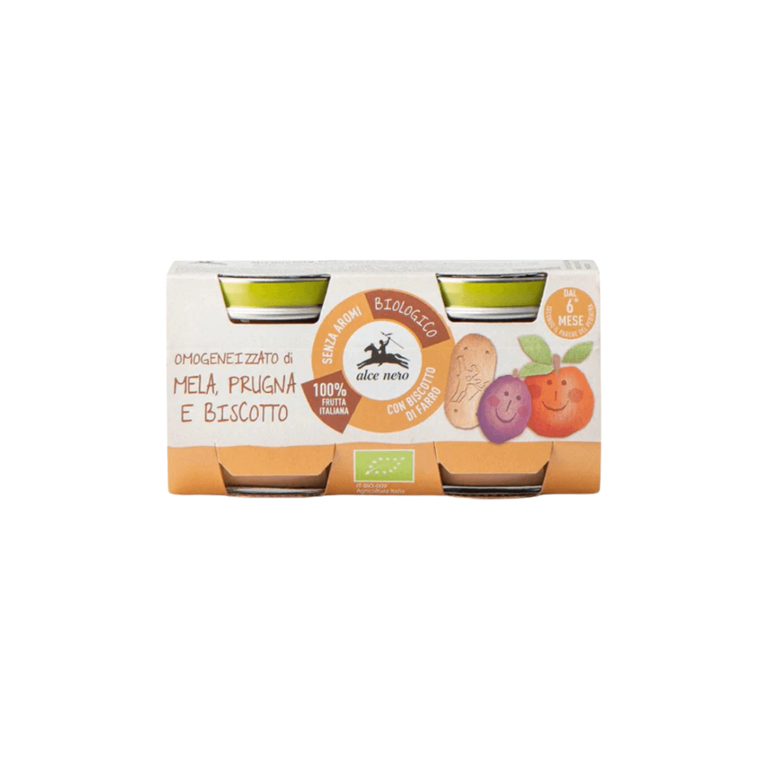 PETIT POT MIX PUREE DE POMMES PRUNES ET BISCUITS BIO 160 G 2X 80 G - Image 1 of 1