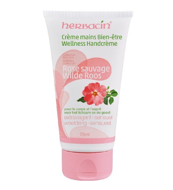 Herbacin hand cream wild rose tube 75ml - Image 1 of 1