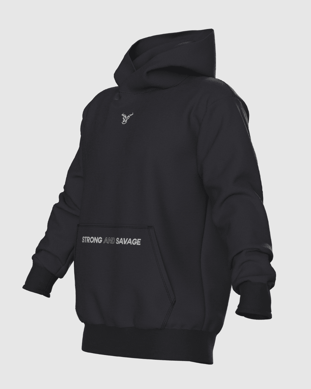 Classic Sweat à Capuche Coton Noir - Image 1 of 4