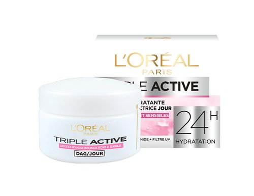 Crème de jour hydratante Triple Active peaux sèches et sensibles - 50ml - Image 1 of 2