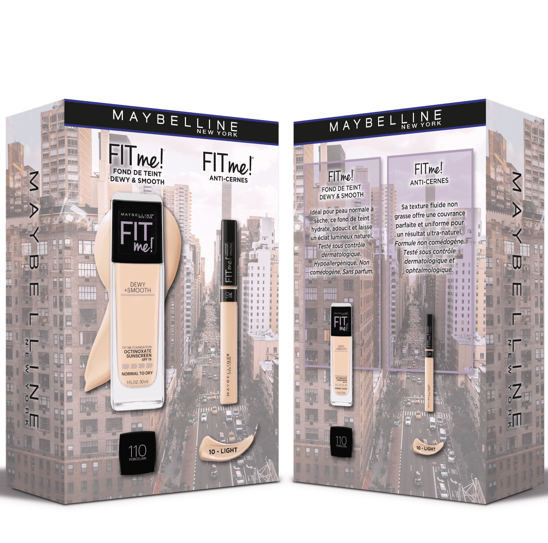 Pack - Fit me 125 NUDE BEIGE + Anti Cernes 25 MEDIUM - Image 1 of 1