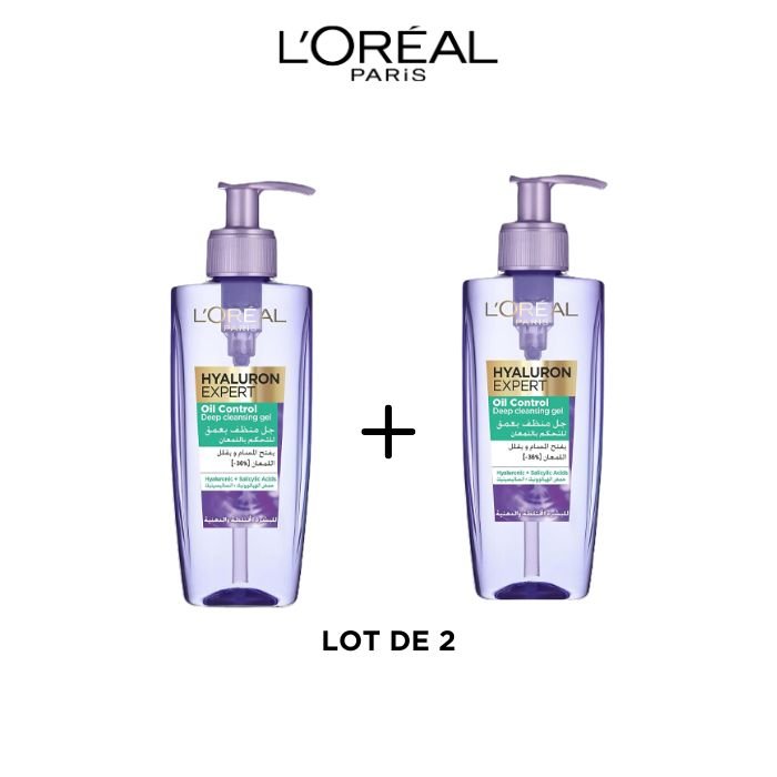 LOT DE 2 GEL WASH ACIDE HYALURON OIL CONTROL 200ML - Image 1 of 1