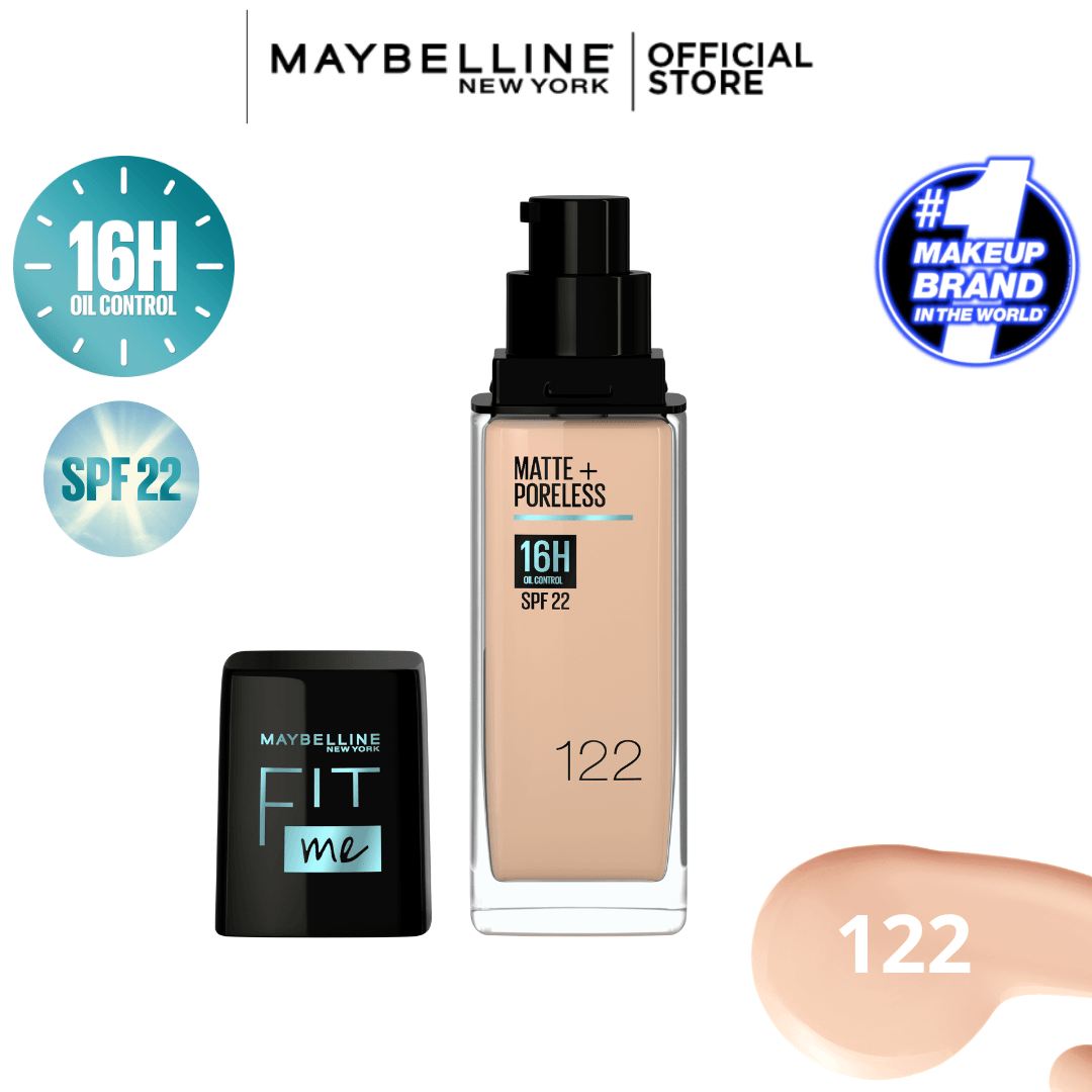 Fit Me Matte + Poreless Liquid Foundation SPF 22 - 122  Creamy Beige 30ml - Image 1 of 1