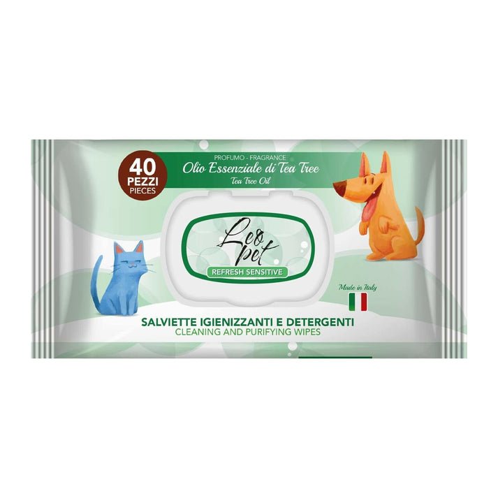 Lingettes Hygiéniques avec Huile D’Arbre à Thé pour Chiens & Chats – Pack de 40 - Image 1 of 1