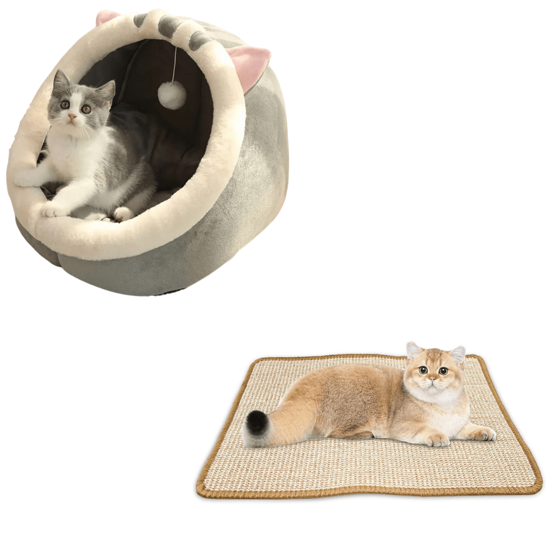 Lit pour Chat + Tapis à Griffer - Image 1 of 3