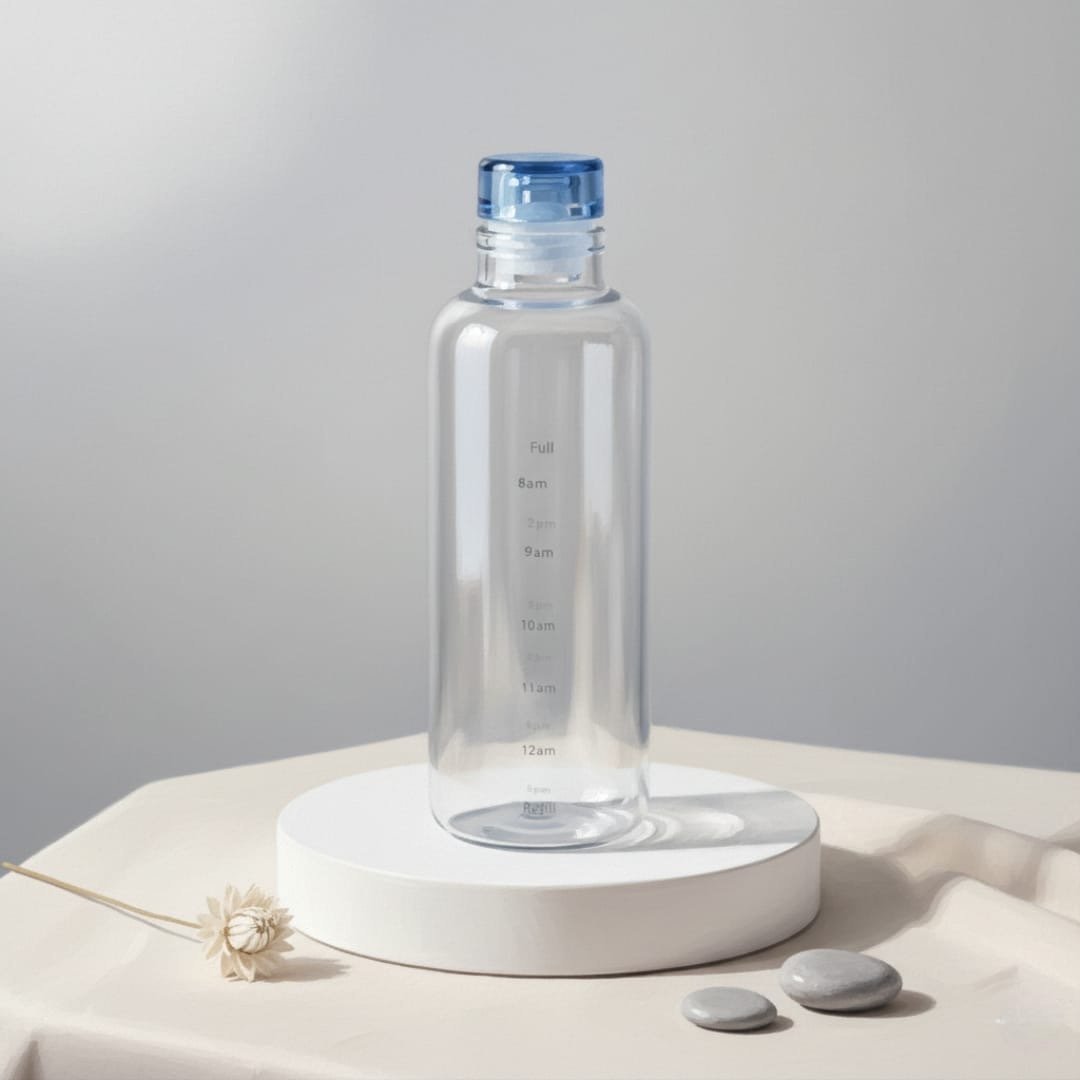 Bouteille d'eau en verre résistant transparent -adultes et enfants, les voyages, la gym, le quotidien -600Ml-( couleurs aléatoires ) - Image 1 of 4