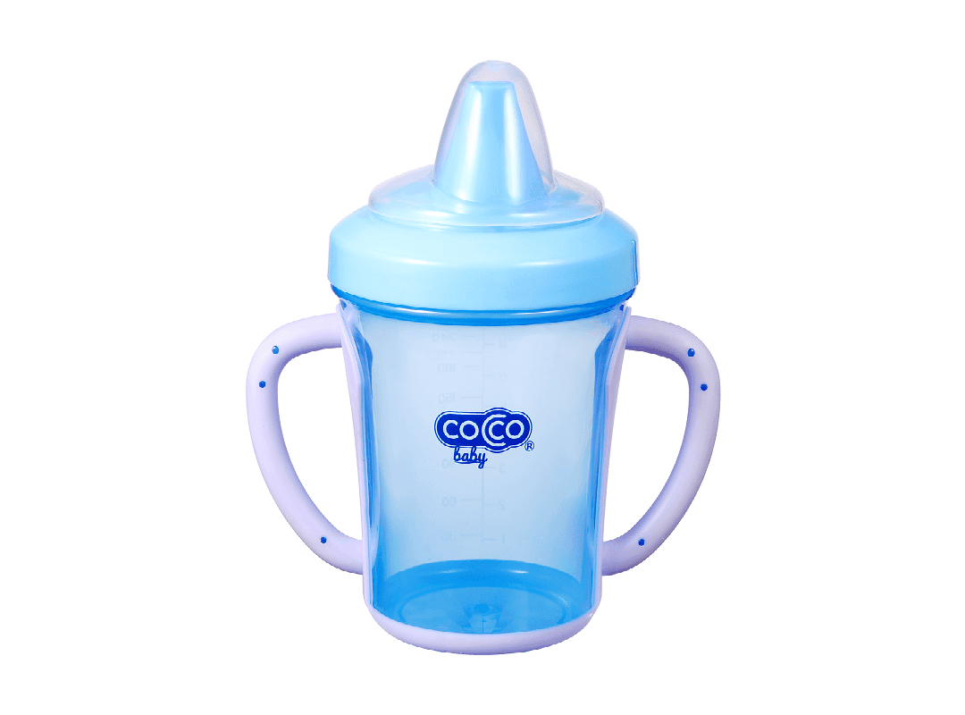 Bebe tasse de bébé avec bras et valve anti fuite 270ml (couleur aléatoire) - Image 1 of 2