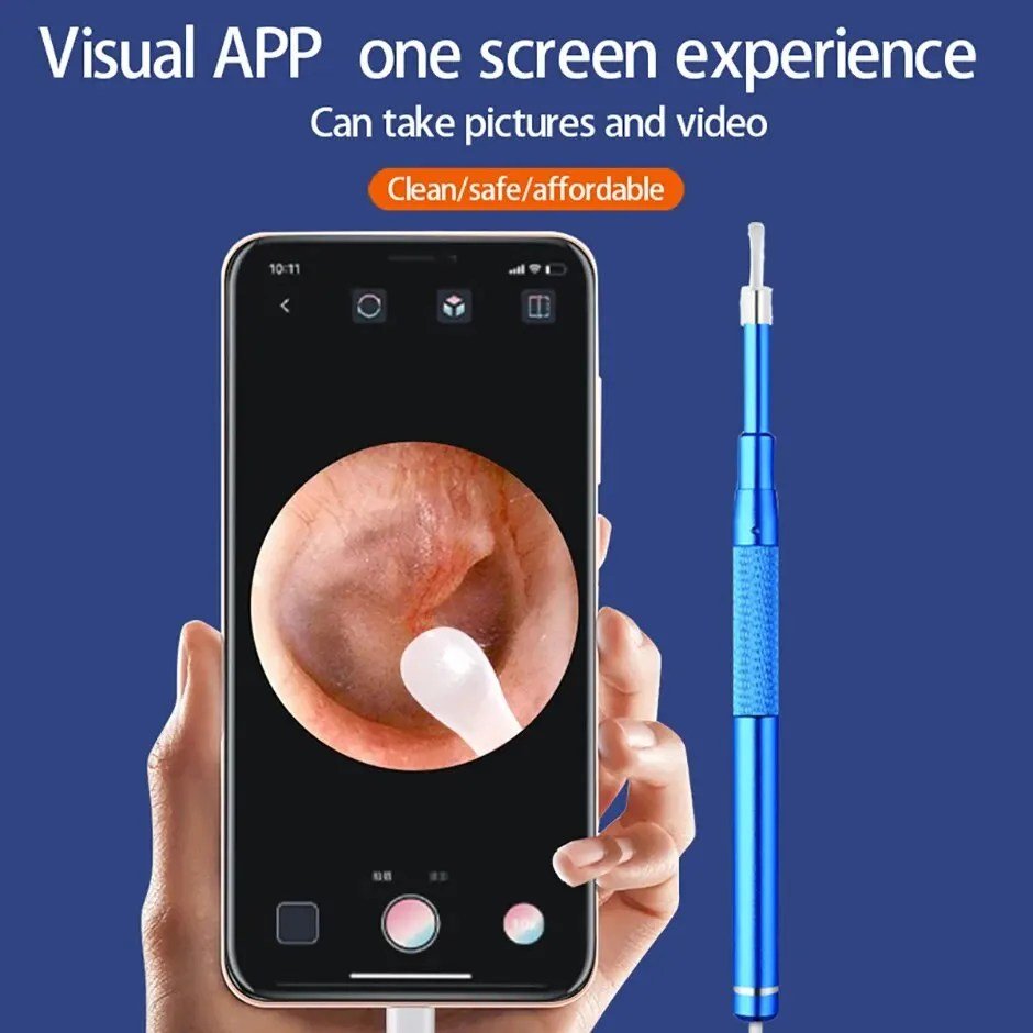 Outil De Nettoyage D’oreille Intelligent Avec Mini Caméra Endoscope - Image 1 of 4