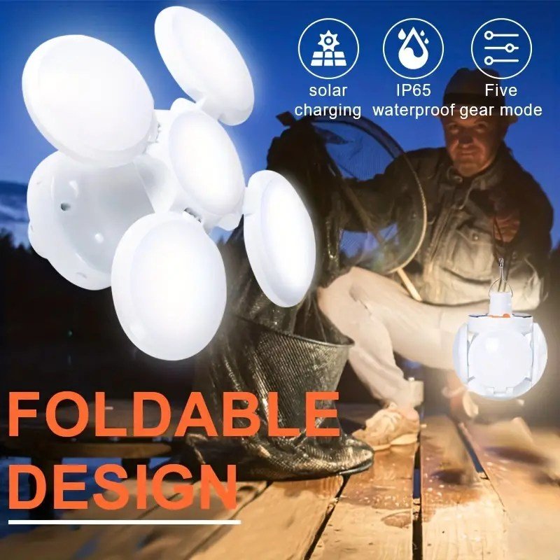 Lumière sans Limites Découvrez la Lampe Solaire Pliable à pour un Éclairage Nocturne sans Fil - Image 1 of 4