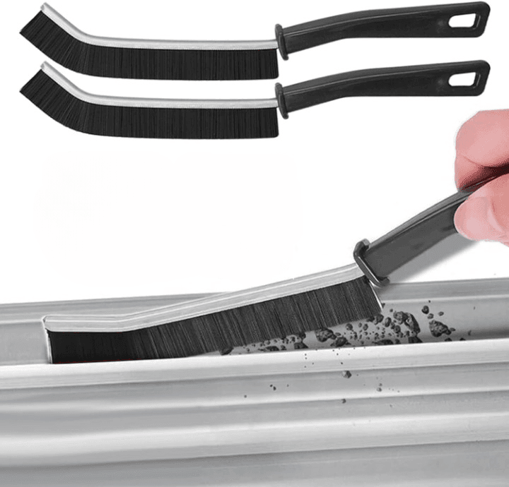 Kit de 2 Brosses de Nettoyage à Poils Durs pour Portes et Fenêtres et salle de bain - Image 1 of 4