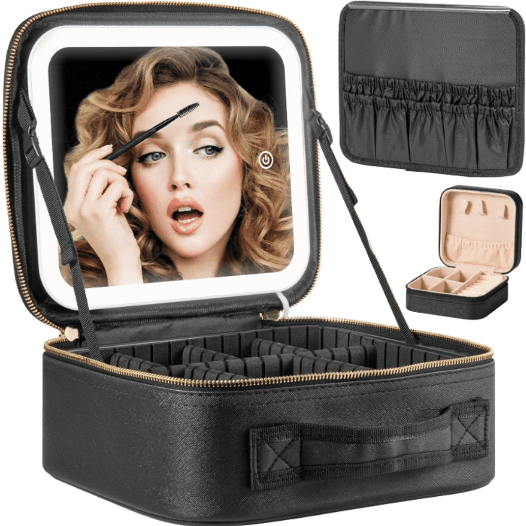 Coffret de Rangement Maquillage avec Miroir LED - Image 1 of 4