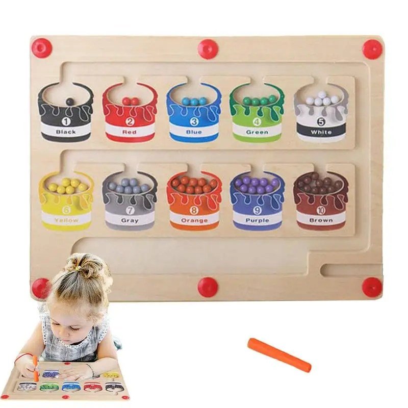 Jouet Éducatif Magnétique en Bois pour Enfants - Image 1 of 4