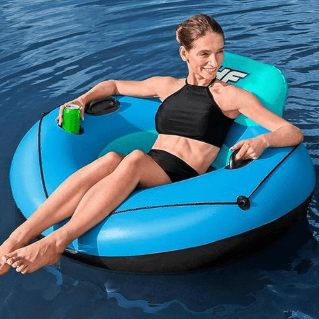 Chaise de Piscine Gonflable de Luxe pour Adultes avec Dossier Confort - Image 1 of 4