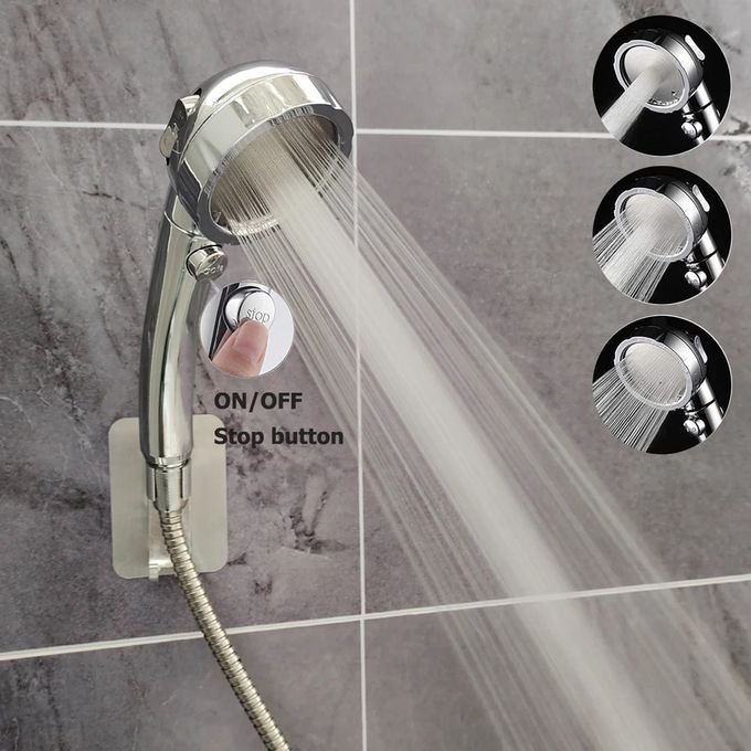 Pommeau De Douche Économie D’eau Avec Rotation À 360 Degrés Et Ventilation Intégrée - Image 1 of 4