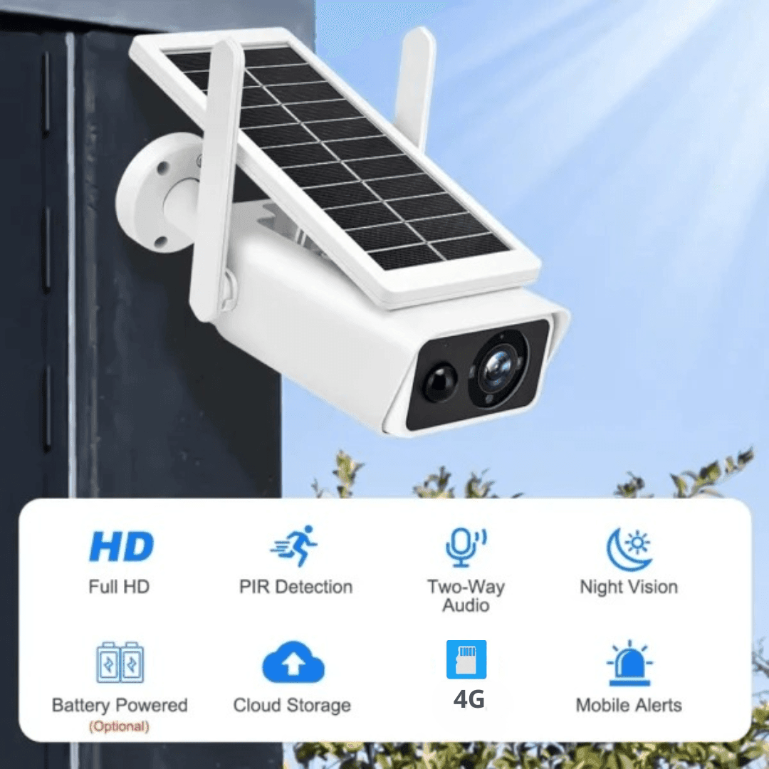 Caméra Solaire 4MP Wifi Extérieur avec Vision Nocturne et Détection PIR - Image 1 of 3