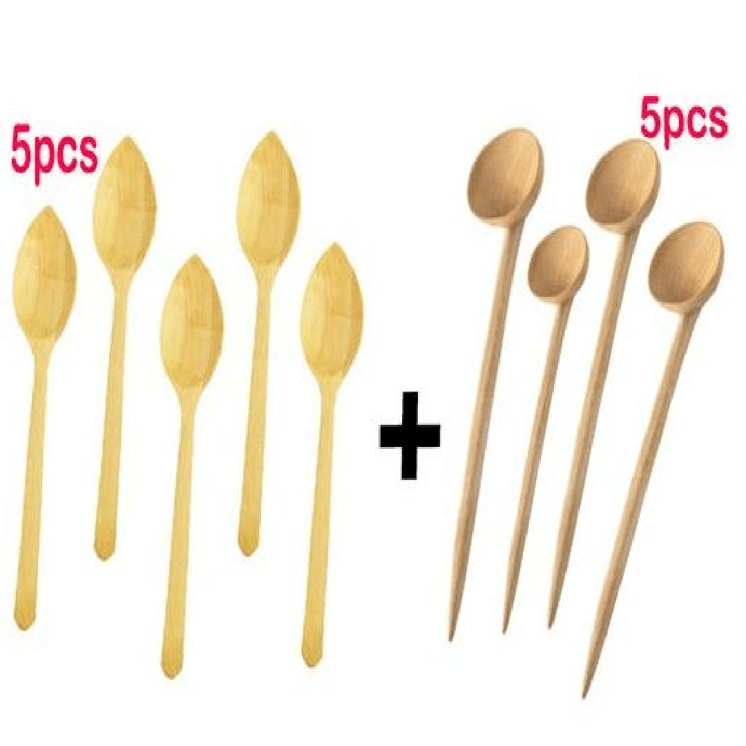 Set de 5 Cuillères de Soupe avec 5 Cuillères en Bois D'orange Set - Image 1 of 3