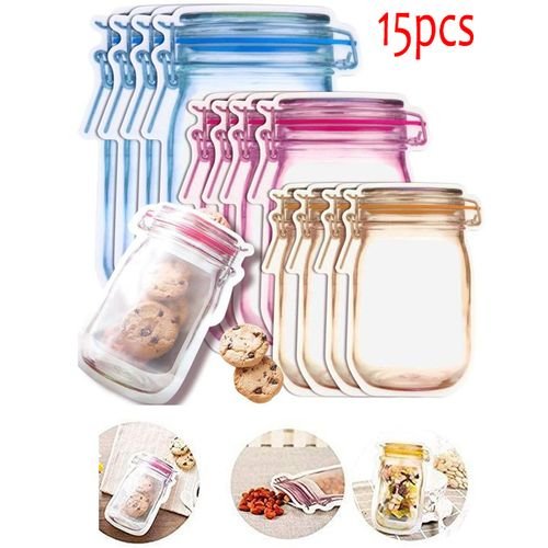 15pcs Sacs et Bouteilles Réutilisables, Votre Allié en Cuisine - Image 1 of 4