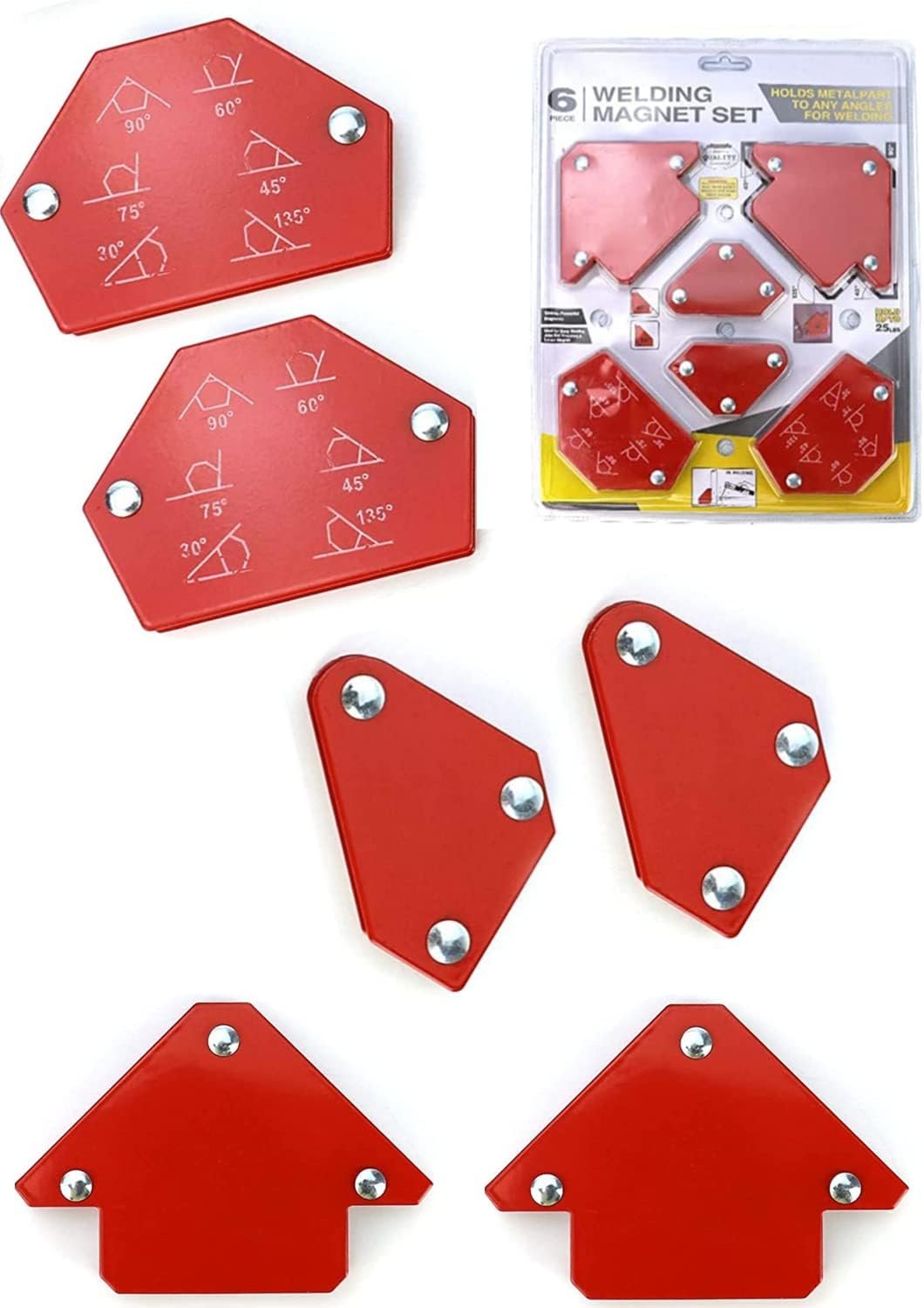 Ensemble de Supports Magnétiques Puissants pour Soudure – Lot de 6 Aimants de Positionnement - Image 1 of 4