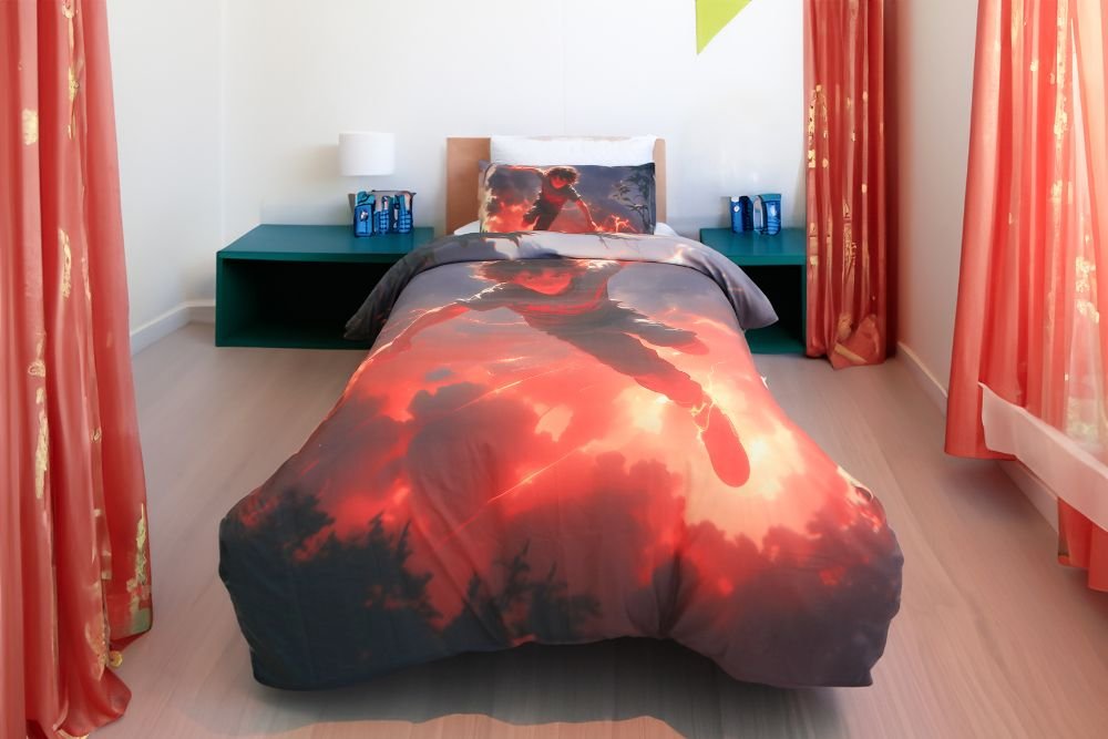 Housse de Couette Garçon Maître de Magma 1 Place - (160x220 cm) + 1 Taies d’Oreiller   - Image 1 of 4