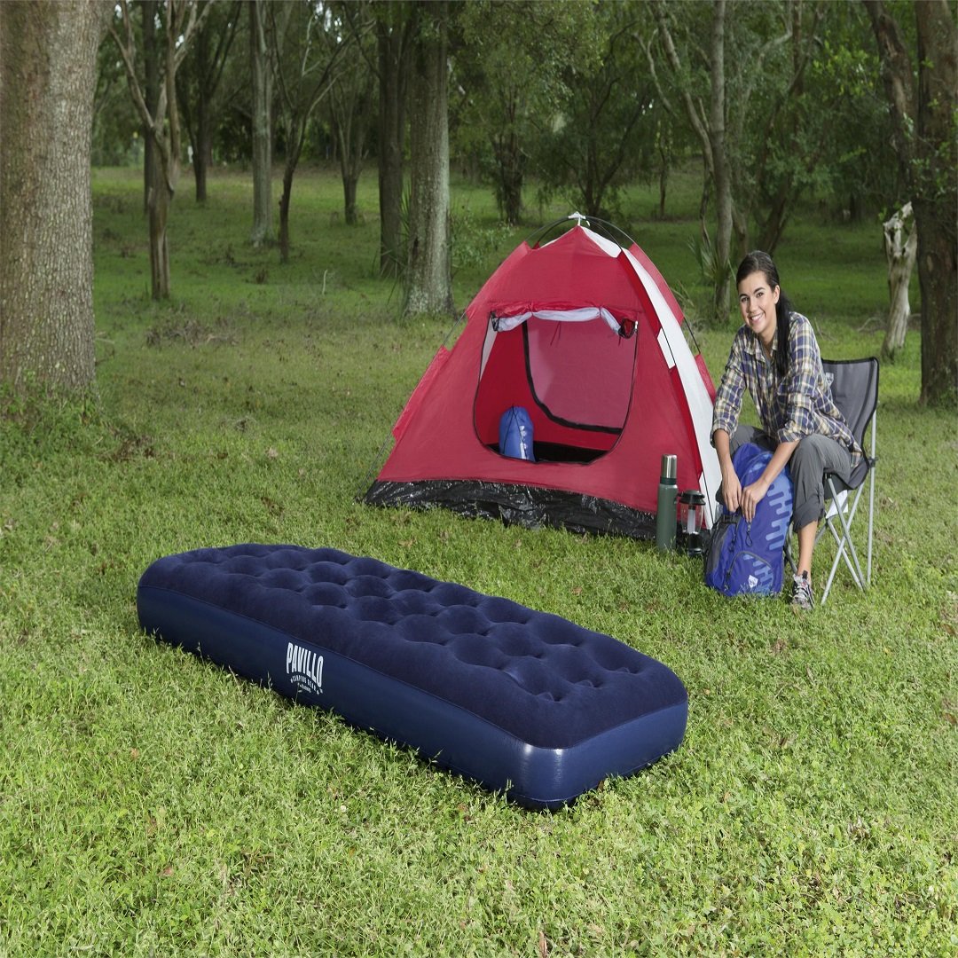 Matelas De Camping Extra Large À Flockage Classique, Pliable Et Mince - Image 1 of 4