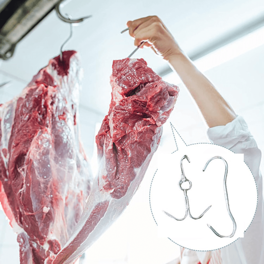 Pack de 2 Crochets en Acier Inoxydable pour Suspendre Viande et Volaille - Image 1 of 4