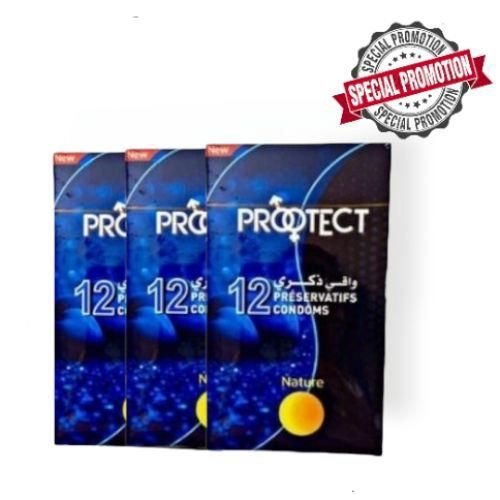 PACK 03 PAQUET PRESERVATIFS NATURE , 3 BOITE DE 12 CONDOMS - Image 1 of 1