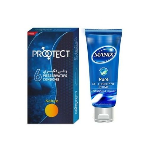 6 Preservative et Gel Lubrifiant Intime Nature, Douceur extreme 80ml - Image 1 of 1
