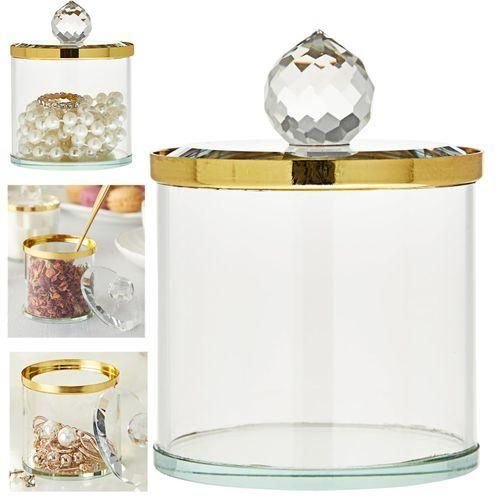 bocal en verre avec couvercle pour bijoux, salle de bain, commode, cuisine - Image 1 of 1