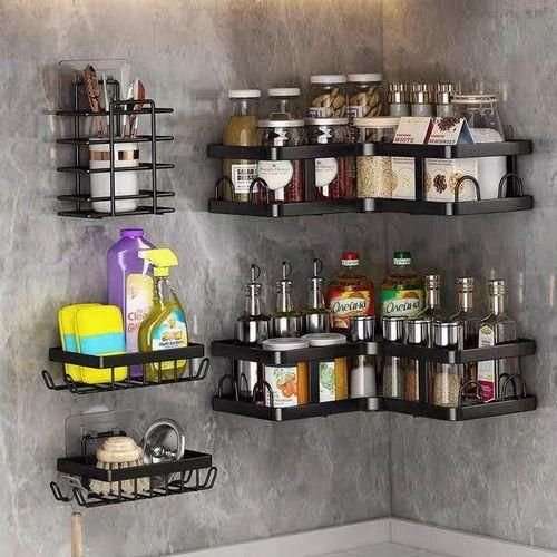 Étagère de Rangement dangle Organisateur Coin Salle de Bain Cuisine Douche SANS perçage - Image 1 of 1