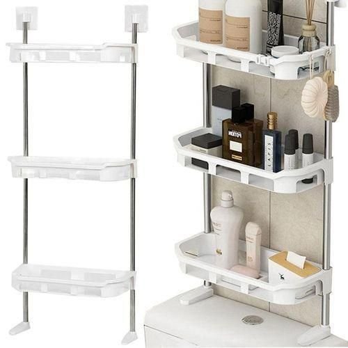 Étagère de rangement 3 Niveaux pour salle de bain au-dessus des toilettes - Image 1 of 1