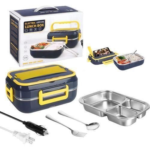 Chauffe repas électrique 1.5L, Lunch box avec 3 compartiments amovibles en NOX - Image 1 of 1