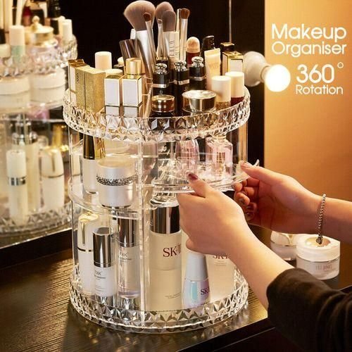 Boîte de Rangement de Cosmétiques Rotative à 360 °,Pratique et Esthétique - Image 1 of 1