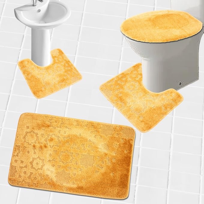 Simple Tapis De Bain 4 Pièce - Marron Clair - Image 1 of 1