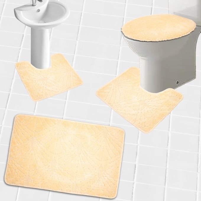 Simple Tapis De Bain 4 Pièce - Crème - Image 1 of 1