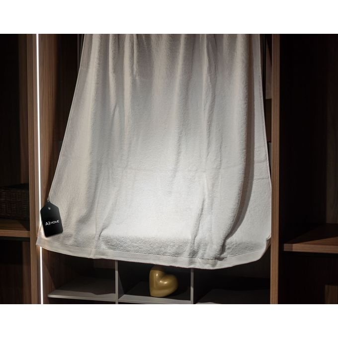 Damas Serviette 100x150 Blanc - Image 1 of 1