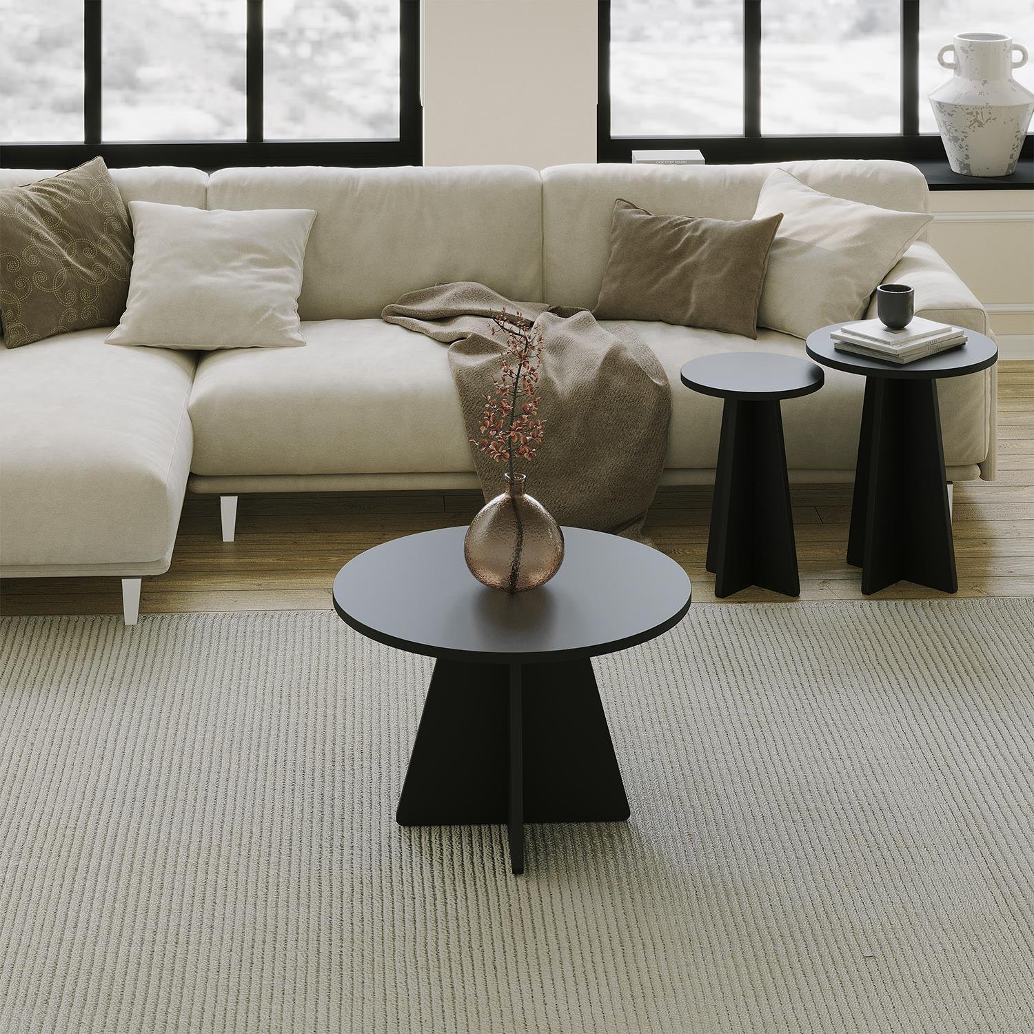 Ensemble de Tables d’Appoint et Table basse - Image 1 of 1